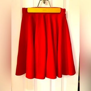 Urban CoCo Red Knife Pleated Circle Skirt